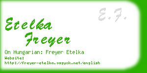 etelka freyer business card